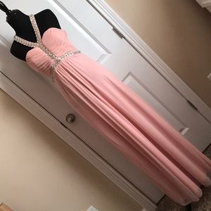 Blush colored prom/formal dress